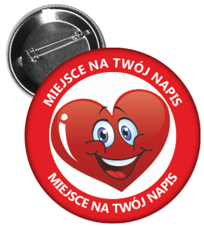 Przypinka uniwersalna z serduszkiem