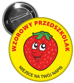 Przypinka wzorowego przedszkolaka (truskawka)