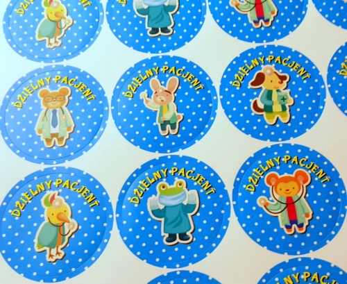 naklejki dzielny pacjent