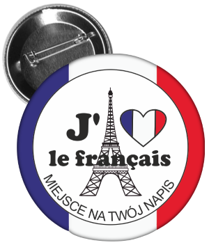 przypinka język francuski