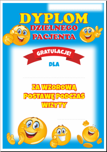 dyplom dzielnego pacjenta buźki