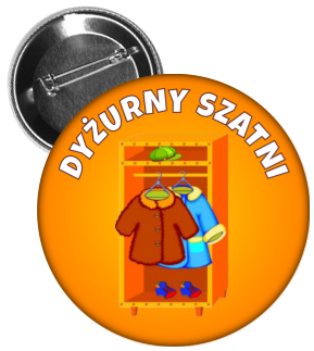 Przypinka dyżurnego szatni 