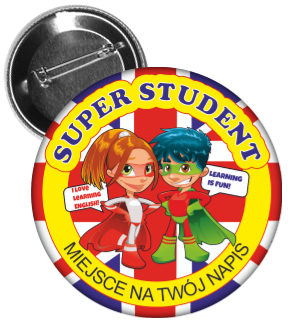 Przypinka z dziećmi w języku angielskim