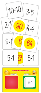 Karty edukacyjne "Tabliczka Mnożenia do 100" (100 kart + plansza)