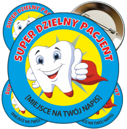 Przypinka dzielnego pacjenta ząb