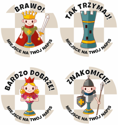 naklejki motywacyjne szachowe