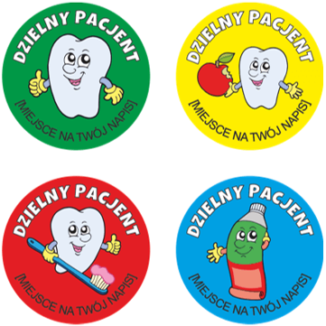 naklejki dzielny pacjent ząbki