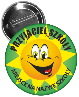 Przypinka przyjaciela szkoły dla dzieci.
