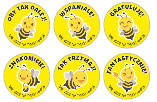 Naklejki Pszczólki wzór 2.PNG