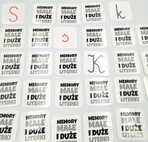 literki pisane małe i duże litery memory