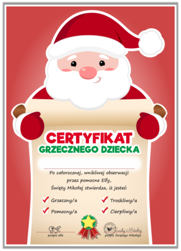 Certyfikat grzecznego dziecka od świętego mikołaja święta.png