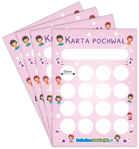 Karta pochwał dla dziewczynek baletnice.png
