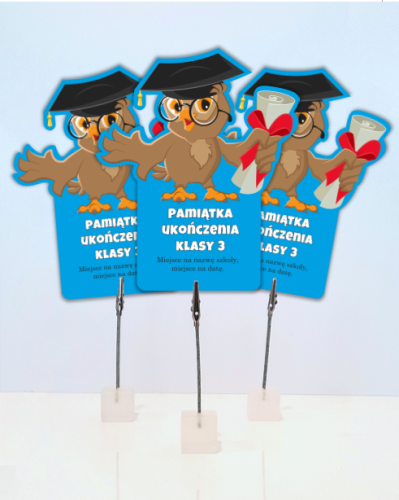 Pamiątka ukończenia klasy 3 sowa stojaczki dla dzieci na pamiątkę.png