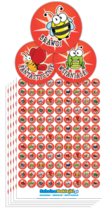 Małe Naklejki "Mini Owady" (20mm,540 szt.)