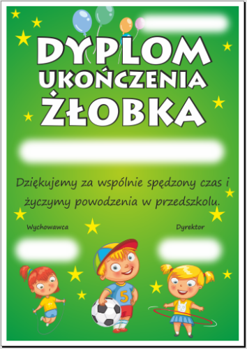 Dyplom ukończenia żłobka