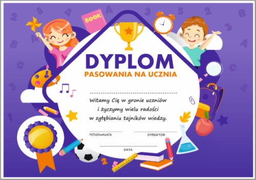 dyplom pasowania na ucznia