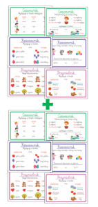 ZESTAW PLANSZ EDUKACYJNYCH CZĘŚCI MOWY (CZEŚĆ 1 + CZĘŚĆ 2)