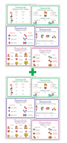 ZESTAW PLANSZ EDUKACYJNYCH CZĘŚCI MOWY (CZEŚĆ 1 + CZĘŚĆ 2)