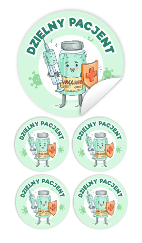 Naklejki Dzielny Pacjent - SZCZEPIONKA