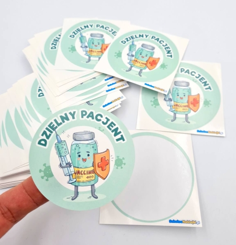 Naklejki Dzielny Pacjent - SZCZEPIONKA