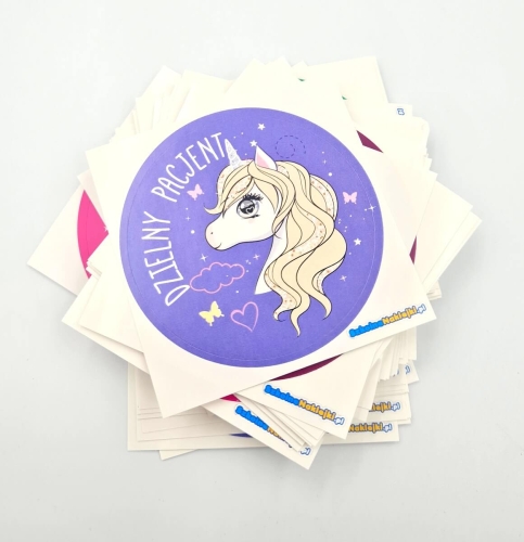 naklejki dzielny pacjent jednorożce koniki.jpg
