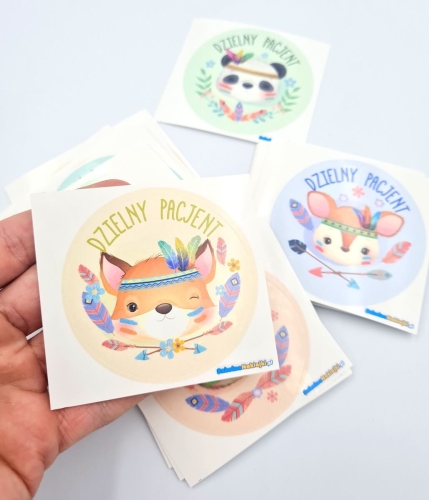 naklejki dzielny pacjent indiańskie zwierzątka (2).jpg