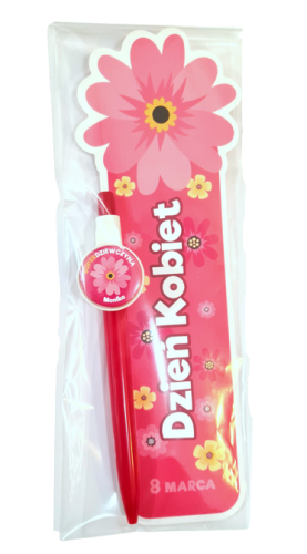 zestaw prezentowy Dzień Kobiet długopis zakładka