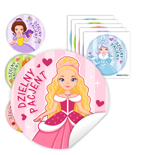 Naklejki Dzielny Pacjent - KSIĘŻNICZKI