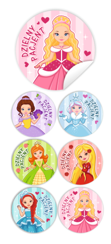 Naklejki Dzielny Pacjent - KSIĘŻNICZKI