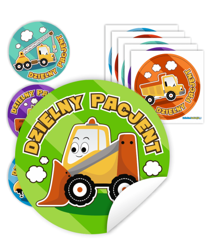 Naklejki Dzielny Pacjent - KOPARKI