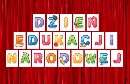 Literki do dekoracji: "DZIEŃ EDUKACJI NARODOWEJ"