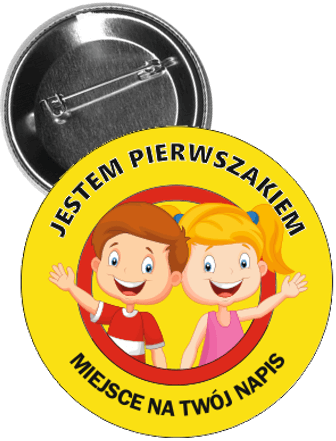 Przypinka dla dzieci jestem pierwszakiem dzeci