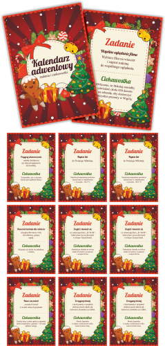 Zadania i ciekawostki kalendarz adwentowy