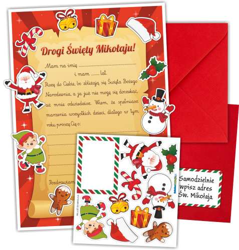 Zestaw LIST DO ŚWIĘTEGO MIKOŁAJA