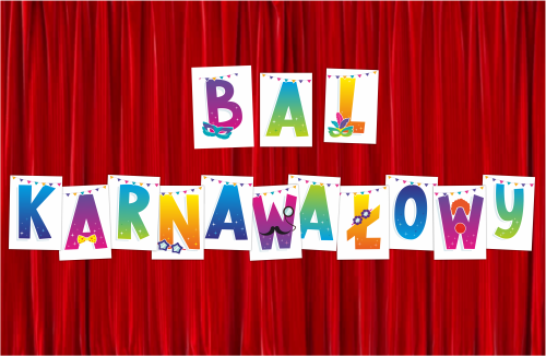 Literki do dekoracji: "BAL KARNAWAŁOWY"