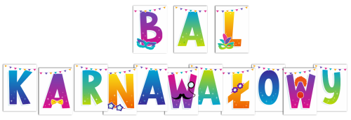 Literki do dekoracji: "BAL KARNAWAŁOWY"