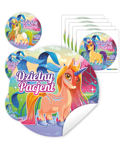 Naklejki Dzielny Pacjent w woreczkach