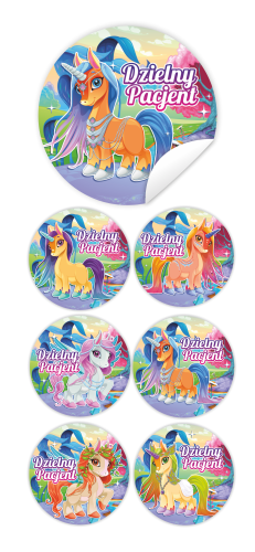 Naklejki Dzielny Pacjent w woreczkach