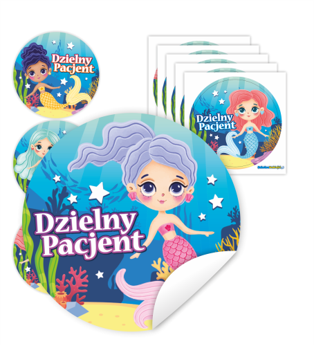 Naklejki Dzielny Pacjent w woreczkach