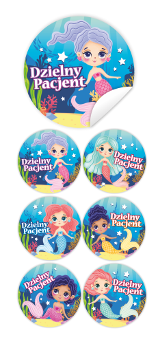 Naklejki Dzielny Pacjent w woreczkach