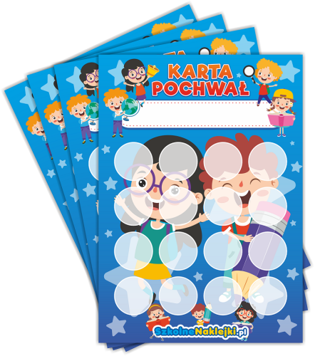 Zestaw 10 Kart Pochwał "Dzieci" - wzór 2