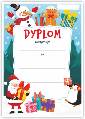 Dyplom: Świąteczny Uniwersalny - wzór