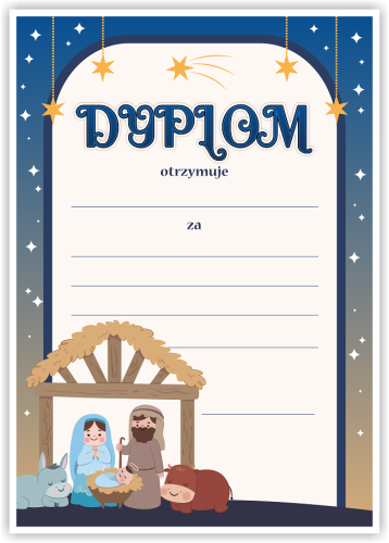 Dyplom: Świąteczny Uniwersalny (wzór 3)