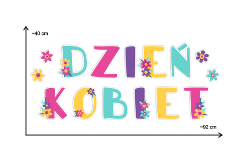 Dekoracja napis: DZIEŃ KOBIET