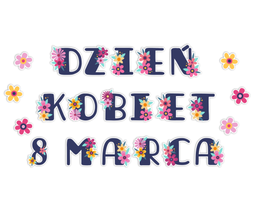Dekoracja napis: DZIEŃ KOBIET - 8 MARCA