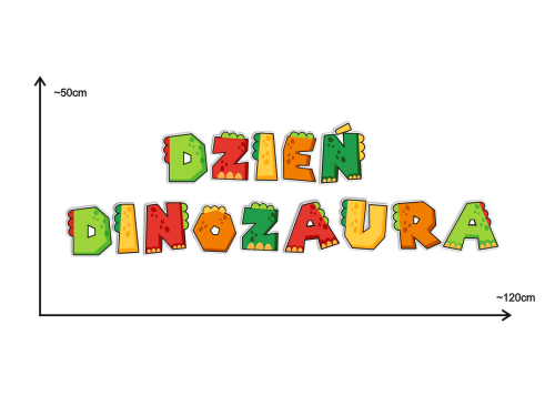 Dekoracja napis: DZIEŃ DINOZAURA