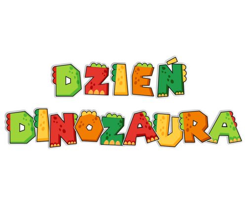 Dekoracja napis: DZIEŃ DINOZAURA