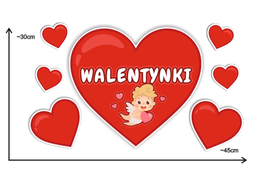 Dekoracja na Walentynki - duże serce serca