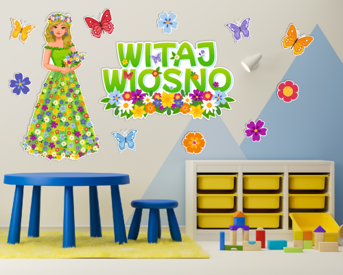 Dekoracja wiosenna - Pani Wiosna