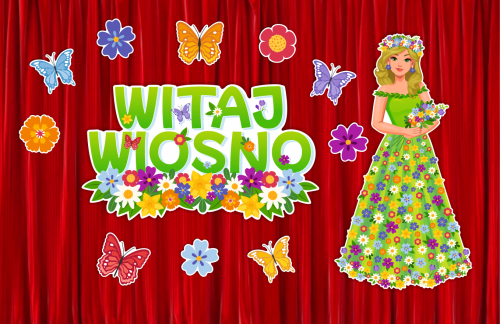 Dekoracja wiosenna - Pani Wiosna